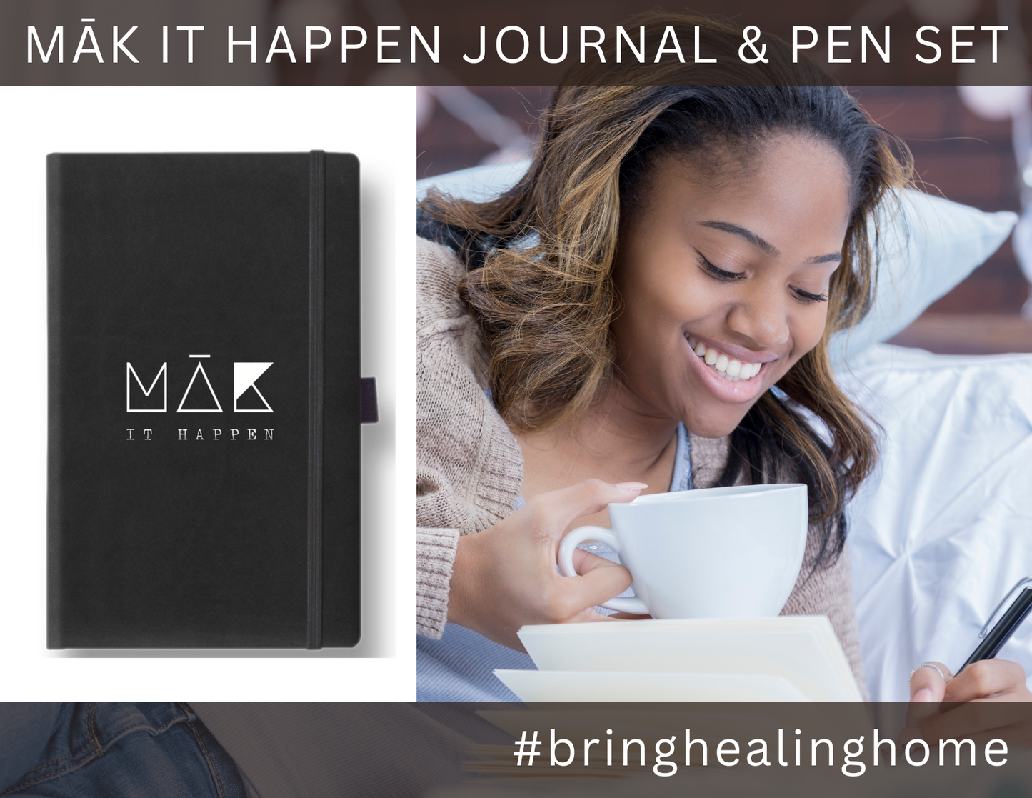 ~ MĀK IT HAPPEN journal and pen set from MĀK Apothecary ~